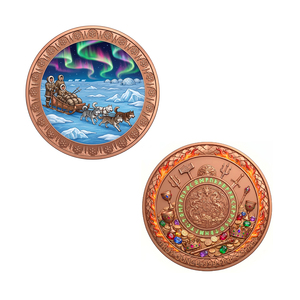 Pièce commémorative de collection en cuivre fin 999 de qualité supérieure, 1 oz, mythologie grecque, <span class=keywords><strong>Zeus</strong></span>, Olympus, 12 dieux, gaufrée en 3D avec ailes - Product Image 2
