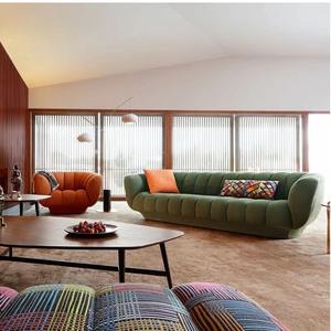 Modern Fabric Sofa Semicircular Upholstered Foam Filling Living Room Sofa For Home Hotel Villa Designer Style - Product Image 1