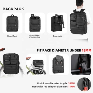 Rhinowalk 25L Eco Bicycle Pannier <strong>Bag</strong> RPET Material Rear Rack Backpack <strong>Seat</strong> Trunk Pannier <strong>Bags</strong> for Bikes - Product Image 4