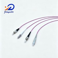 Cable de Conexión Óptica Multimodo OM4 Premium de 1 Fibra, Seleccionable LC SC ST FC, Violeta Erika, 50/125um, Ultra Alta Capacidad de Banda