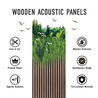 Panneaux acoustiques en mousse MDF écologiques au design moderne, insonorisants, pour décoration murale de bureau, 1.1 NRC