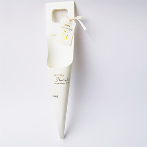 Caja de Flores de Papel Ecológica Personalizada <span class=keywords><strong>JUMI</strong></span> F-008, Moderna y Clásica, Ideal para el Día de San Valentín, la Más Vendida de Fábrica, en Forma Cónica, en Bolsa Individual - Product Image 4