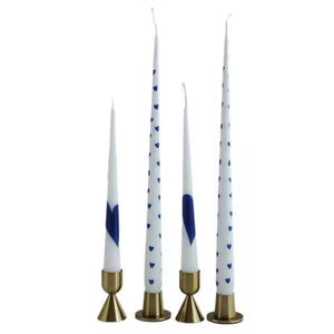 Blue <b>Red</b> Heart Printed Beeswax Soy Wax Taper <b>Candles</b> 14 Inch 9.25 Inch Christmas Holiday Home Decoration Wedding Bars Smokeless - Product Image 6