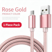 Câble de charge micro USB tressé en nylon en gros, charge rapide 3A avec conducteur en cuivre pur pour téléphone portable, batterie externe, haut-parleur, 3M