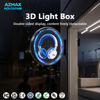 Boîte lumineuse OLED transparente décorative pour publicité 3D à l'œil nu, haute luminosité, affichage indépendant double face