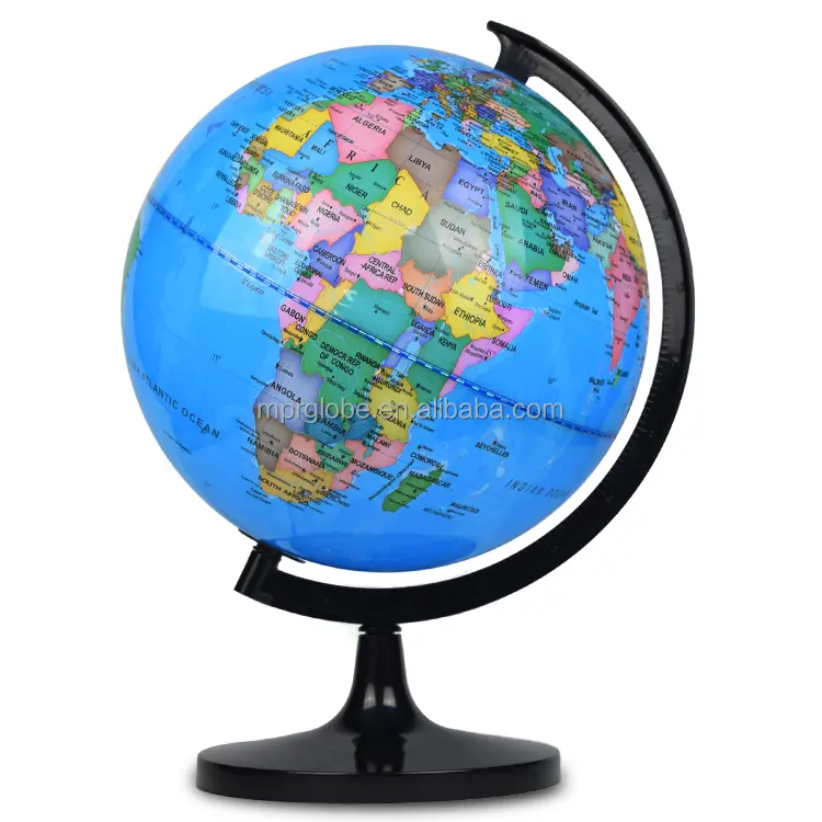 Globo geográfico do mapa mundi para ensinar recursos globo