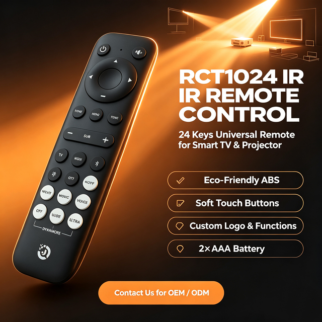 2.4G Wireless OEM ODM Remote Control for Android TV Box Smart TV ABS Housing 24 Key Blue Tooth Compatible