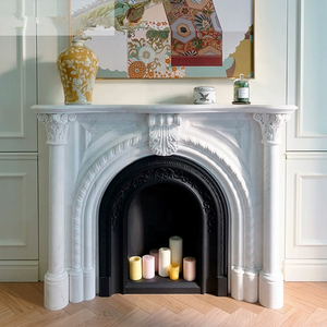 Marble Electric <strong>Fireplace</strong> Yellow Travertine <strong>Fireplace</strong> Beige Marble <strong>Corner</strong> <strong>Fireplaces</strong> <strong>for</strong> Indoor Usage - Product Image 6
