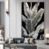 Lukisan Dinding Kristal Porselen Berlapis Emas Cetak Mewah Grosir untuk Ruang Tamu, Hotel, Lorong, Sofa, Hiasan Dinding