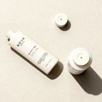 Bouteille souple en plastique givré beige de 200 ml, 250 ml, 300 ml, 8 oz pour gel douche, avec bouchon distributeur à ouverture rotative