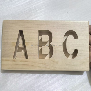 Planche en érable épaisse gravée et découpée, jouet éducatif préscolaire, blocs de lettres en bois pour filles et garçons de 3, <span class=keywords><strong>4</strong></span> et 5 ans - Product Image 4