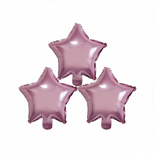 Globo de Estrella Metálico Rosa de 10 Pulgadas para Decoración de Fiestas de Cumpleaños Infantiles - Product Image 1