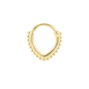 ROXI S925 Argent Sterling, Anneau de nez et Boucles d'oreilles créoles en forme d'œuf avec zircon pour femme, Or 18K - Product Image 1