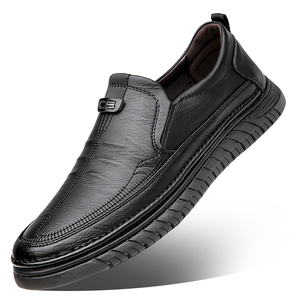 Mocasines de Cuero para Hombre, Antideslizantes, con Suela Gruesa, Zapatos Casuales de Vestir para Uso Diario - Product Image 4