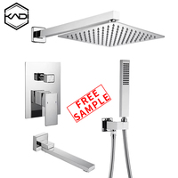 Robinets thermostatiques en laiton Robinets de douche dissimulés économiques pour ensemble de murs intérieurs construits pour l'appartement et l'hôtel