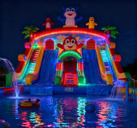 Château Gonflable Commercial Interactif Immersif en PVC pour Enfants, Conception Sécurisée, Taille Personnalisée, Multi-Usages, Idéal pour les Parents se Reposer