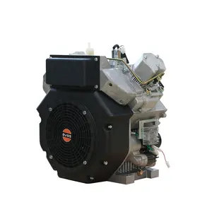 Motor diesel com filtro de ar, filtro de óleo e filtro diesel de quatro tempos 26 hp com 2 cilindros refrigerados