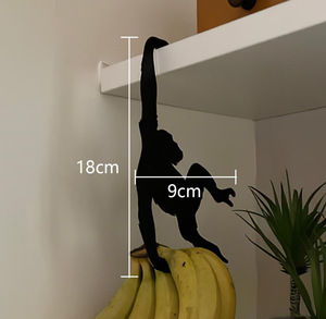Gorilla-Shaped Metal <strong>Hooks</strong> Unique <strong>Banana</strong> Holder Balance <strong>Hook</strong> <strong>for</strong> Hanging Plants Keys Kitchen Wall Door Metal <strong>Hook</strong> - Product Image 2
