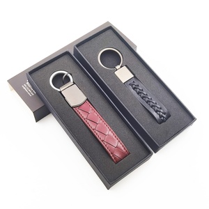 Porte-clés en cuir rétro de luxe authentique de qualité supérieure, vente en gros, logo de marque personnalisé - Product Image 1