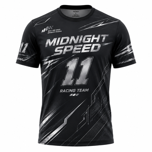 Breathable Quick Dry Outdoor Racing Top Custom Sublimation Contrast Color Graphic Printed Racing Team Short Sleeve Sports <b>Tshirt</b> - Product Image 5