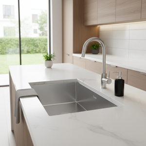 [CALMFORTE] CALMFORTE 630 Premium Handmade Single Bowl <b>Square</b> Sink with 1.2T Steel and Advanced Anti-<b>Scratch</b> Coating - Product Image 3