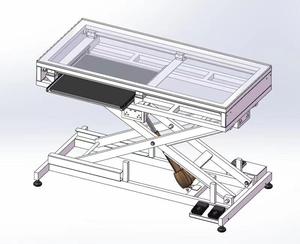 Mesa de Raio-<span class=keywords><strong>X</strong></span> Veterinário Elétrica AEOLUS 130x70x80cm para Cirurgia de Animais de Estimação com Embalagem em Caixa de Madeira - Product Image 5
