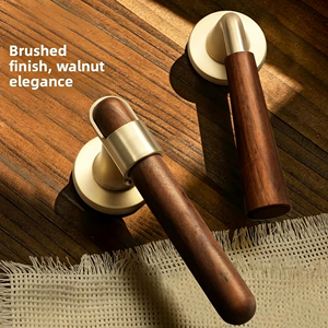 Amerikanischer Stil Zinklegierung Holz-Schlafzimmertürgriff Einfach Modern Magnetisch Geräuschlos Links/Rechts für Apartment- und Hotelnutzung - Product Image 2