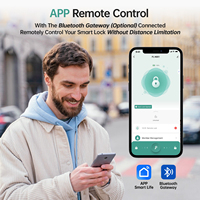 Serrure connectée Tuya WiFi sans clé, avec Bluetooth, pour porte en bois, avec application, réseau intelligent, serrure pour porte en verre