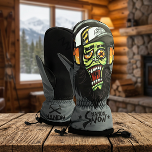 Mitaines de ski imperméables NANDN, motif monstre vert, gants thermiques d'hiver - Product Image 3