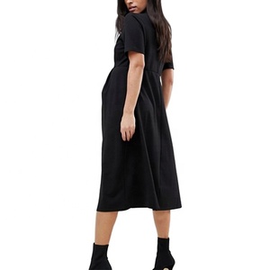 Abiti <span class=keywords><strong>premaman</strong></span> abito gravidanza <span class=keywords><strong>nero</strong></span> elegante formale 3 in 1 fantasia morbido abito allattamento per allattamento al seno - Product Image 4