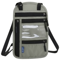 RFID Stash portefeuille voyage cou pochette passeport cartes de crédit organisateur support sac de rangement pour femmes et hommes