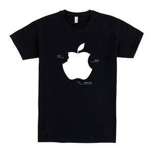 Stessa maglietta nera Apple con logo bianco per uomo e donna - Product Image 2