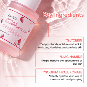 Suero para el Cuidado de la Piel de Marca Privada Antienvejecimiento, Antiarrugas, Blanqueador, Hidratante, Iluminador, con Niacinamida de Fresa - Product Image 3