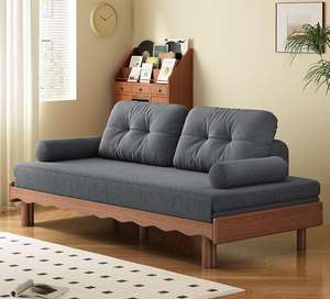 새로운 애쉬 원목 슬라이딩 소파베드 거실/서재 당김식 낮잠 침대 미니멀리스트 침실 손님용 소파베드 - Product Image 3