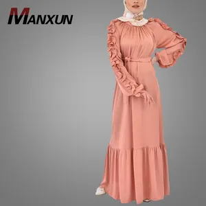 谦虚的穆斯林晚礼服优雅的伊斯兰服装独特的袖子设计土耳其巴亚