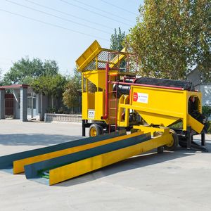 Автоматическая мобильная установка для гравитационного разделения россыпного золота и минералов, 200 тонн, с индивидуальной настройкой, для обогащения и промывки, с двигателем - Product Image 1