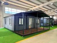 Casa Contenedor Expandible de Acero Prefabricada de 20 pies, Casa Contenedor de 2 Dormitorios