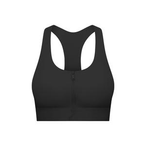 2025 Women's Breathable Adjustable High Support Plaid Crystal Sports <b>Bra</b> Zipper Front <b>Opened</b> Gym Underwear Shockproof Shoulder - Product Image 4