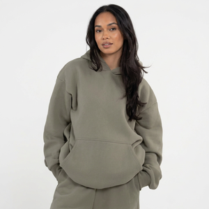 Oversized Blue Hooded Sweatshirt Unisex Fleece Casual Pullover Zipper Solid Front Pocket Design Winter Wear - Product Image 5