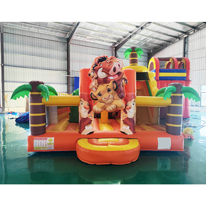 Dễ dàng thiết lập Inflatable Bounce House Combo sân chơi trẻ em bền cho thuê Inflatable lâu đài Safari lâu đài <span class=keywords><strong>bouncy</strong></span> với Slide - Product Image 6