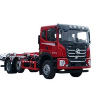 Camion compacteur diesel Dongfeng Shenhua à essieu relevable et bras de levage, type bras, huit roues arrière, pour la collecte des déchets industriels