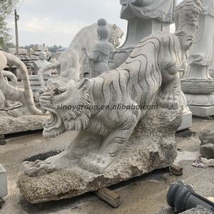 Estatua de tigre tradicional de tamaño real para exteriores, estatua de tigre de piedra para decoración de jardín - Product Image 6