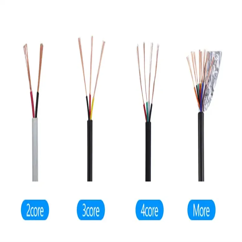 OEM Electric wires for home appliance black PVC insulation cable Three Four Five-core Building Wire