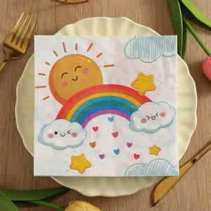 Printed Weather Theme Party Napkins 330mm 20 <b>Sheets</b> Disposable Paper Napkins For Party Decorations - Product Image 3