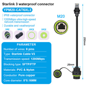 Diwei Starlink Mini Prise murale étanche CAT6 8 conducteurs en cuivre DC 12V/24V à montage sur panneau pour VR et camping-cars - Product Image 4