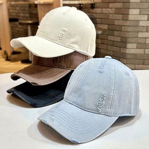 Gorra de Béisbol Desgastada de Moda para Hombre y Mujer, Gorras de Béisbol de Mezclilla Suave con Visera Curva - Product Image 1