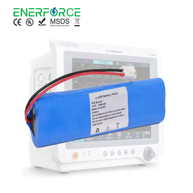 Enerforce 14.8V 2600mah Medical Battery Customized Lithium Battery for Patient Monitor ECG