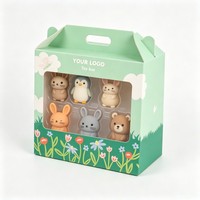 Boîte de rangement en carton pour jouets en gros avec fenêtre, boîte cadeau de haute qualité pour poupées avec poignée, plateaux et boîtes blister parfaitement intégrés