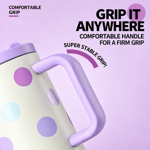 Stainless Steel Insulated Tumbler with Handle Double Wall <b>Vacuum</b> <b>Cup</b> Leak Proof Portable for Outdoor Office Gift - Product Image 2