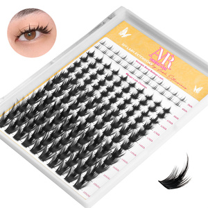 Aimeier Extensiones de pestañas Venta al por mayor Cluster Lash Kit <span class=keywords><strong>Manga</strong></span> Volumen Cachemira DIY Segmento Kit de extensión Lash Clusters Clear Band Kit - Product Image 1